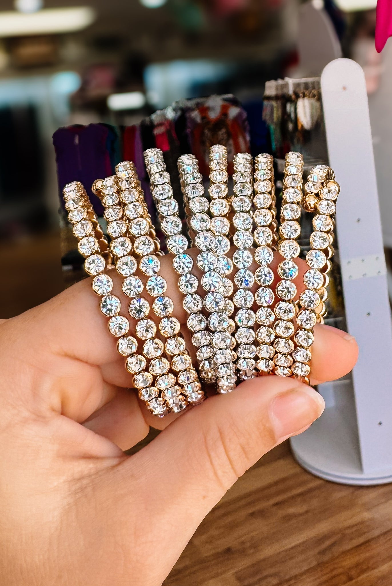 Destin Crystal Bangle - Gunmetal-Bracelets-Dear Me Southern Boutique, located in DeRidder, Louisiana