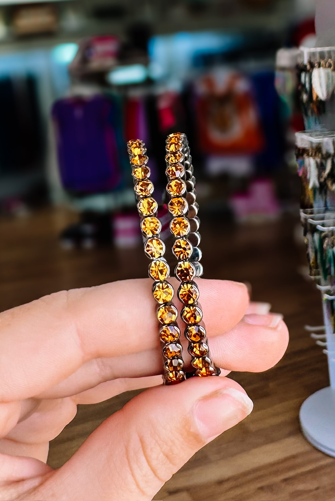Destin Crystal Bangle - Gunmetal-Bracelets-Dear Me Southern Boutique, located in DeRidder, Louisiana