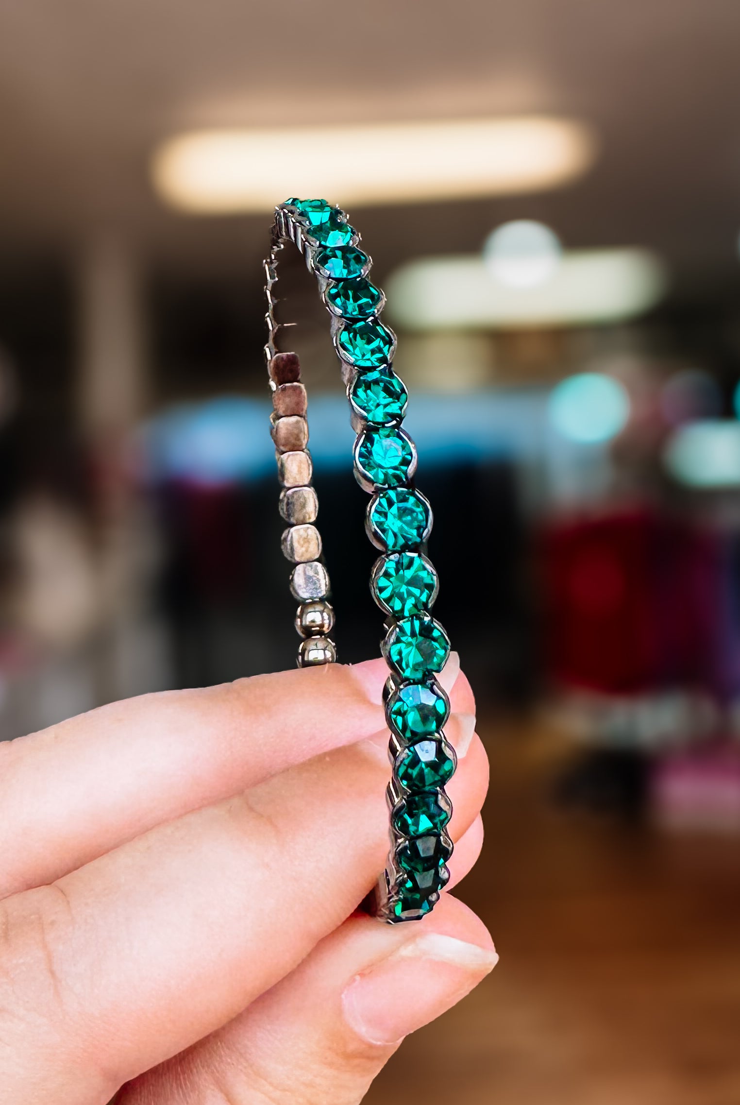 Destin Crystal Bangle - Gunmetal-Bracelets-Dear Me Southern Boutique, located in DeRidder, Louisiana