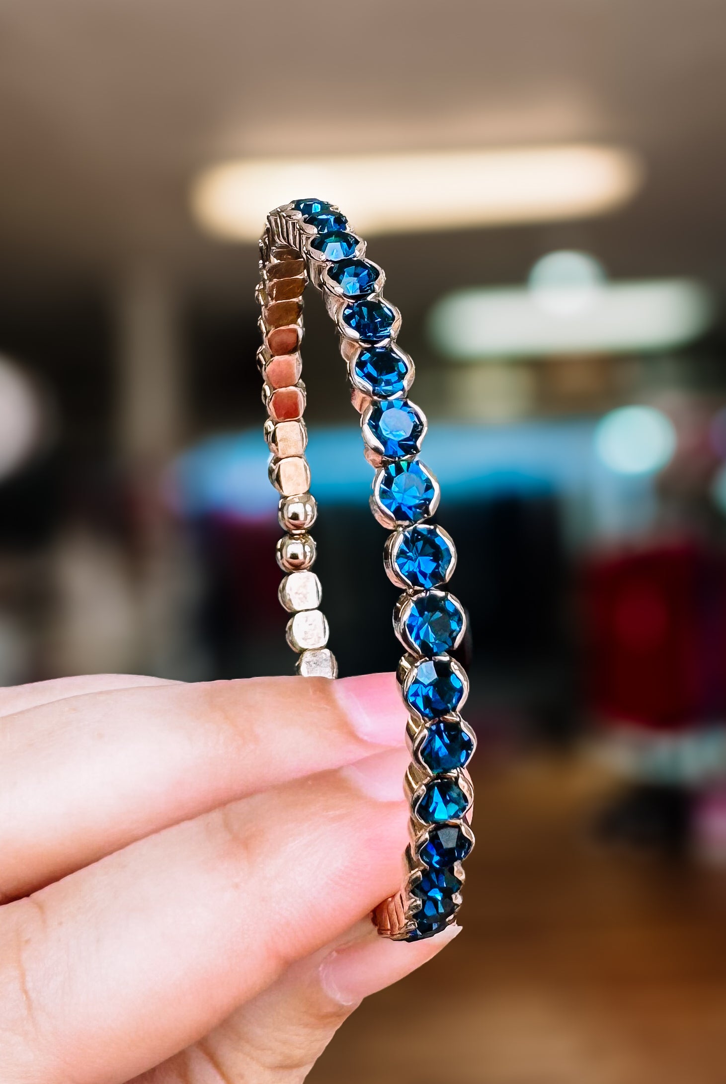 Destin Crystal Bangle - Chocolate Gold Metal-Bracelets-Dear Me Southern Boutique, located in DeRidder, Louisiana