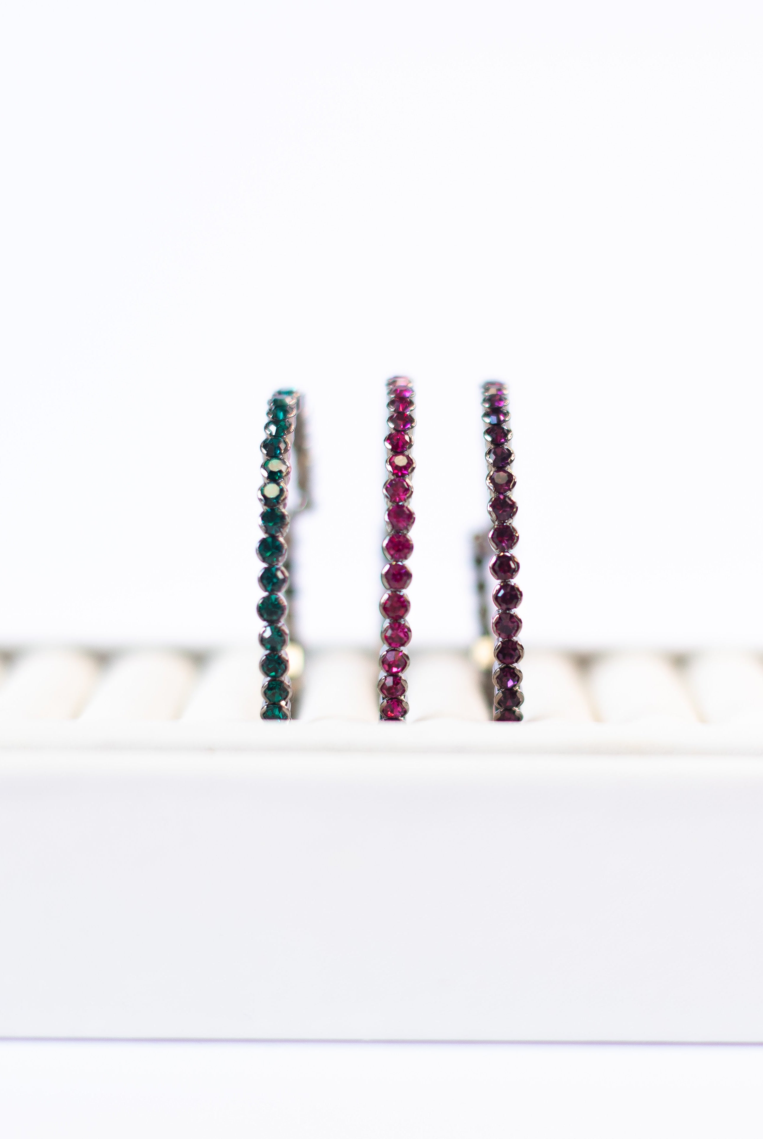 Destin Crystal Bangle - Gunmetal-Bracelets-Dear Me Southern Boutique, located in DeRidder, Louisiana