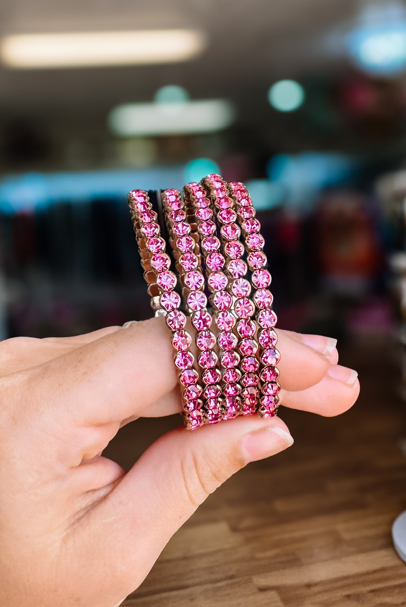 Destin Crystal Bangle - Silver Metal-Bracelets-Dear Me Southern Boutique, located in DeRidder, Louisiana