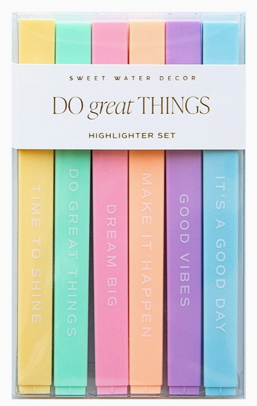Do Great Things Highlighter Set-Gifts-Dear Me Southern Boutique, located in DeRidder, Louisiana