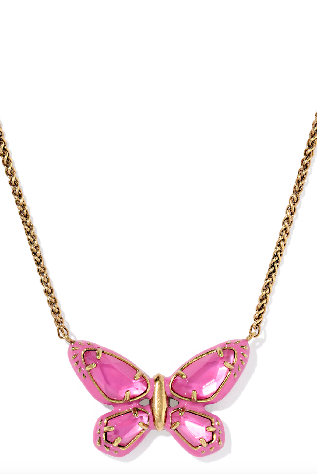 Dolly Pink Butterfly Kendra Scott Necklace-Jewelry-Dear Me Southern Boutique, located in DeRidder, Louisiana
