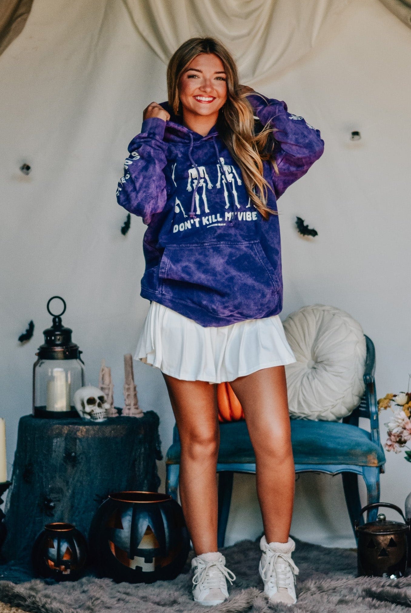 Dont Kill My Vibe Purple Cloud Hoodie-Dear Me Southern Boutique, located in DeRidder, Louisiana