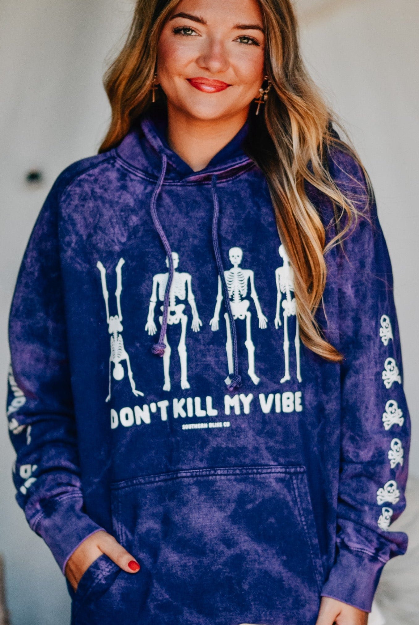 Dont Kill My Vibe Purple Cloud Hoodie-Dear Me Southern Boutique, located in DeRidder, Louisiana