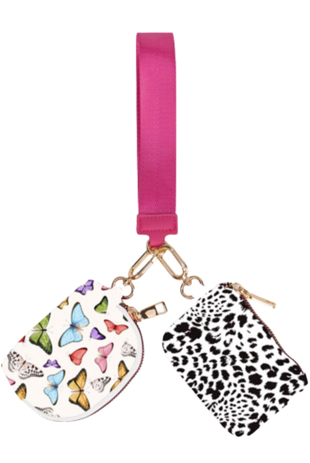 Double Pouch Wristlet- Butterfly/Seeing Spots-Presales-Dear Me Southern Boutique, located in DeRidder, Louisiana