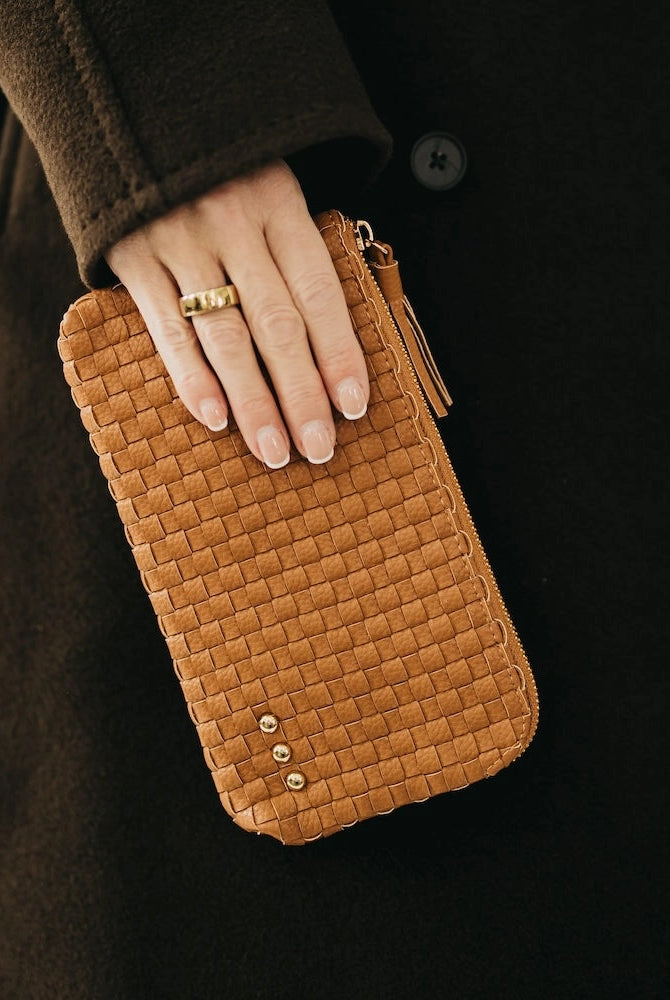 Emma Woven Clutch Wristlet-Clutch Bags-Dear Me Southern Boutique, located in DeRidder, Louisiana