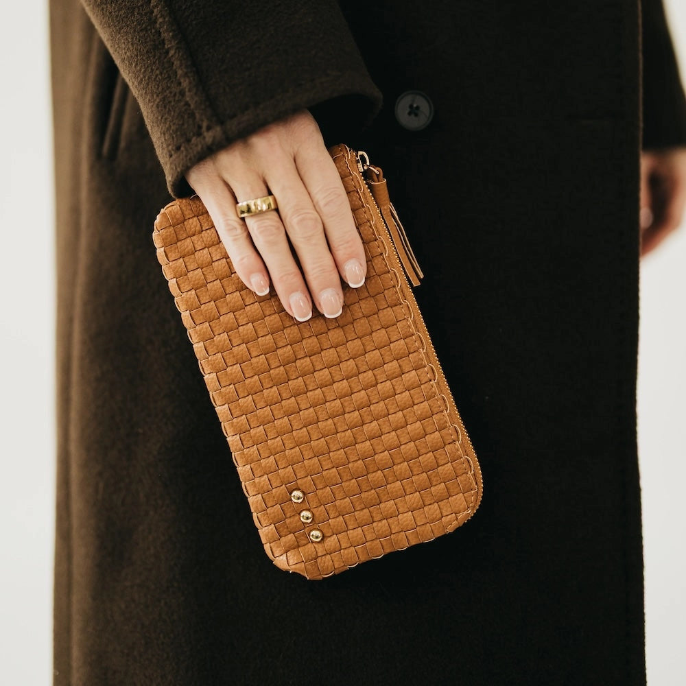 Emma Woven Clutch Wristlet-Clutch Bags-Dear Me Southern Boutique, located in DeRidder, Louisiana