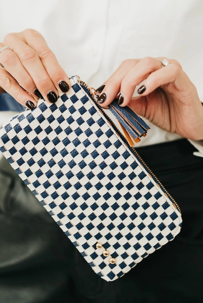Emma Woven Clutch Wristlet-Clutch Bags-Dear Me Southern Boutique, located in DeRidder, Louisiana