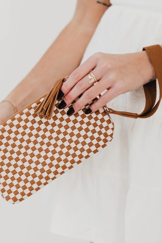 Emma Woven Clutch Wristlet-Clutch Bags-Dear Me Southern Boutique, located in DeRidder, Louisiana