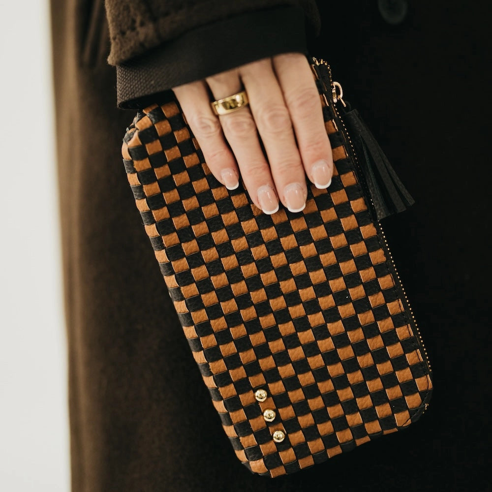 Emma Woven Clutch Wristlet-Clutch Bags-Dear Me Southern Boutique, located in DeRidder, Louisiana