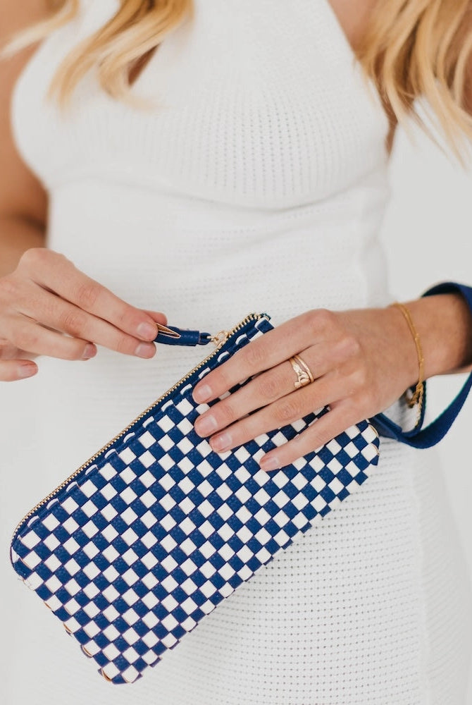 Emma Woven Clutch Wristlet-Clutch Bags-Dear Me Southern Boutique, located in DeRidder, Louisiana