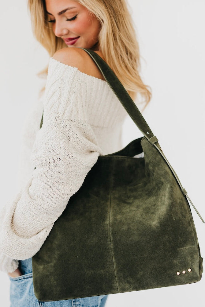 Evie Suede Hobo Shoulder Bag-Presales-Dear Me Southern Boutique, located in DeRidder, Louisiana