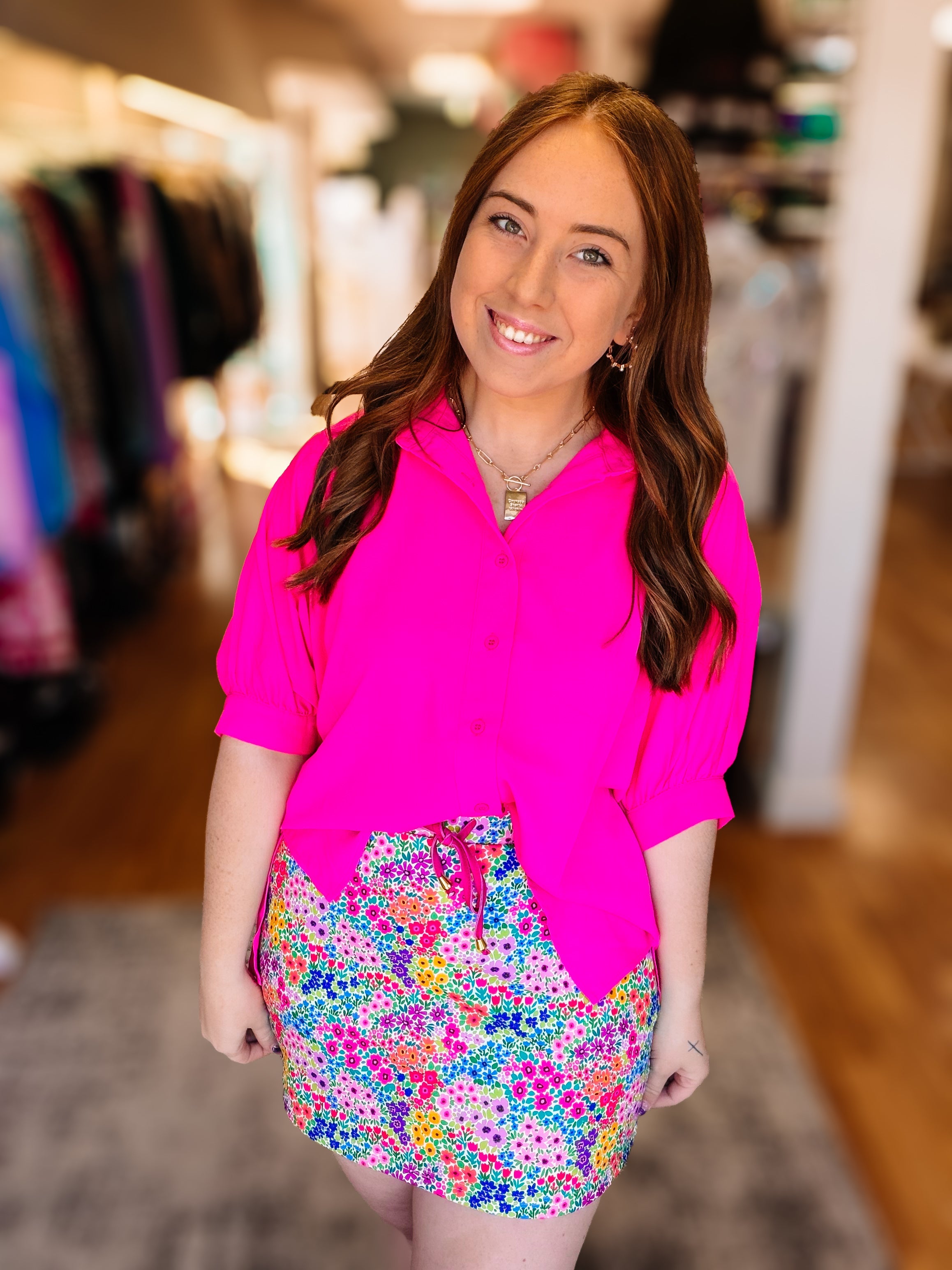 Falling For Florals Everyday Skort-Skort-Dear Me Southern Boutique, located in DeRidder, Louisiana