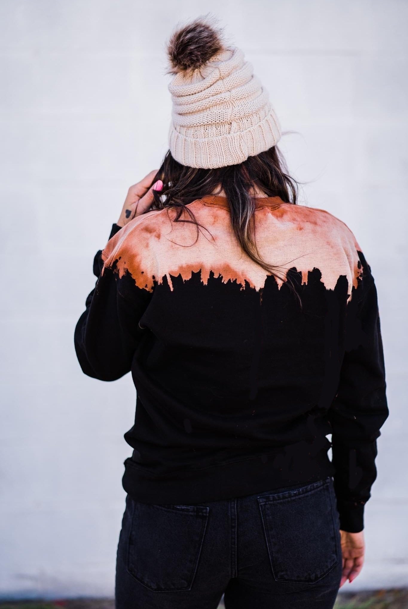 Feelin Witchy Bleached Sweatshirt-Dear Me Southern Boutique, located in DeRidder, Louisiana