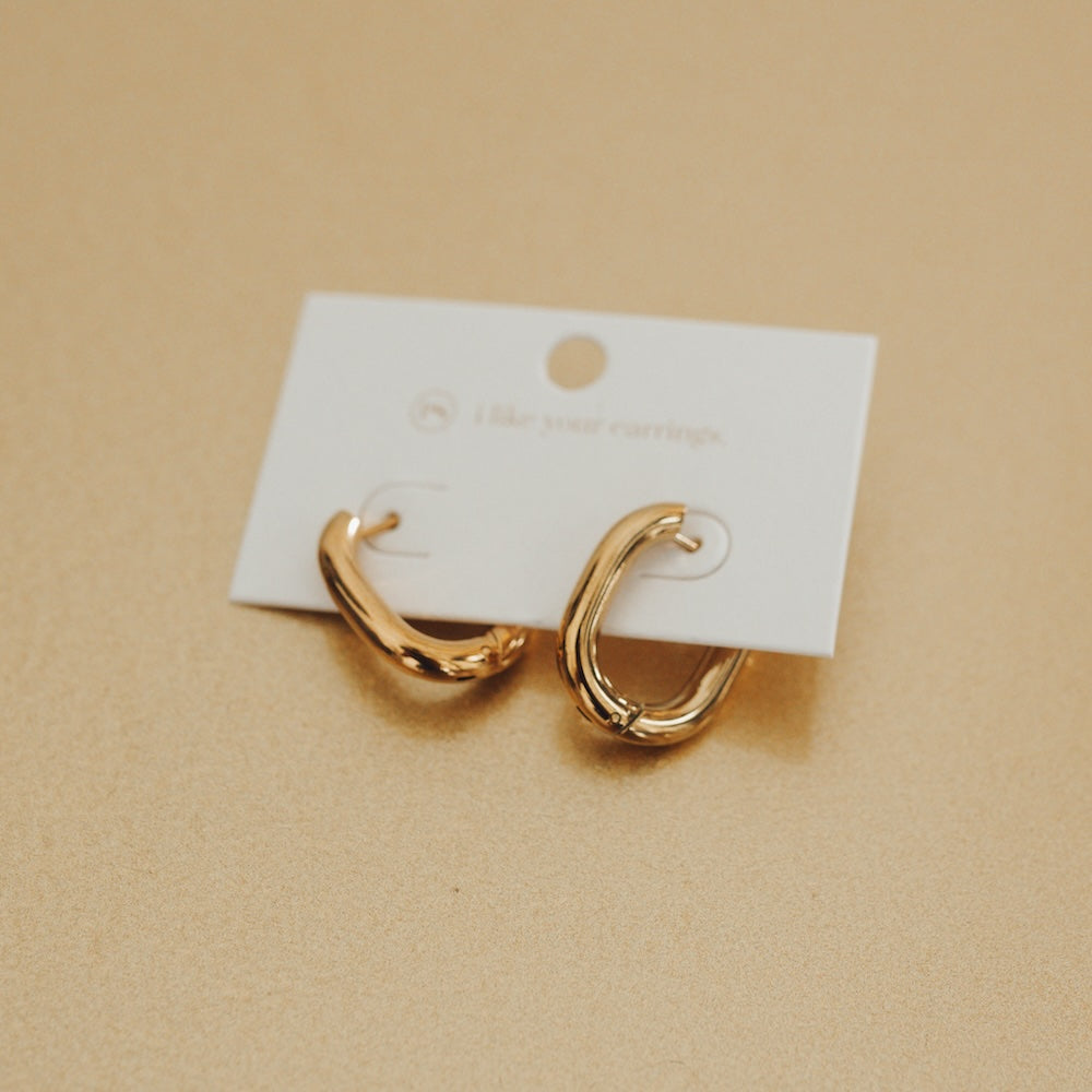 Flirty Fantasy Oval Hoop Earrings - WATERPROOF-Presales-Dear Me Southern Boutique, located in DeRidder, Louisiana