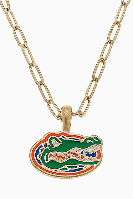 Florida Enamel Pendant Necklace-Game Day-Dear Me Southern Boutique, located in DeRidder, Louisiana