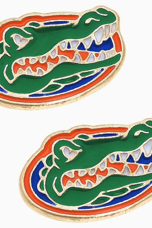 Florida Gators Enamel Stud Earrings-Earrings-Dear Me Southern Boutique, located in DeRidder, Louisiana