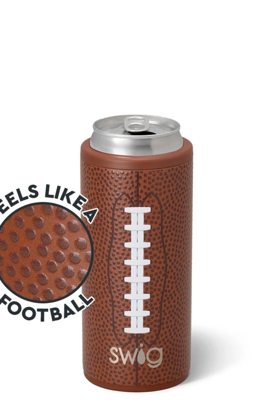 Football Skinny Can Cooler 12oz-Drinkwear-Dear Me Southern Boutique, located in DeRidder, Louisiana
