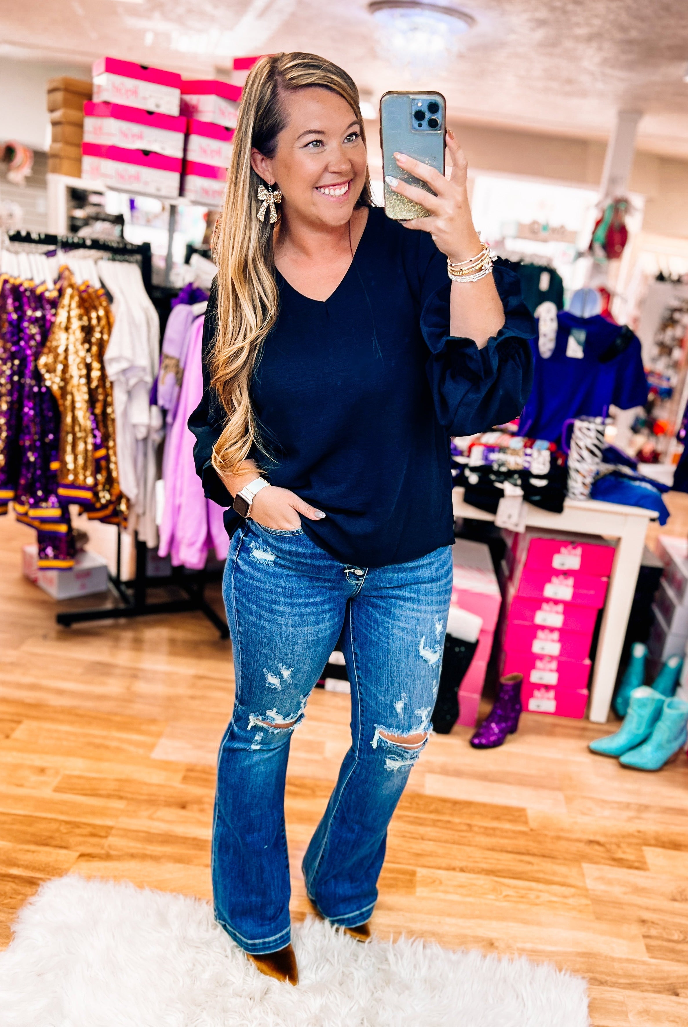 Friday Night Lights Judy Blue Flares-Jeans-Dear Me Southern Boutique, located in DeRidder, Louisiana