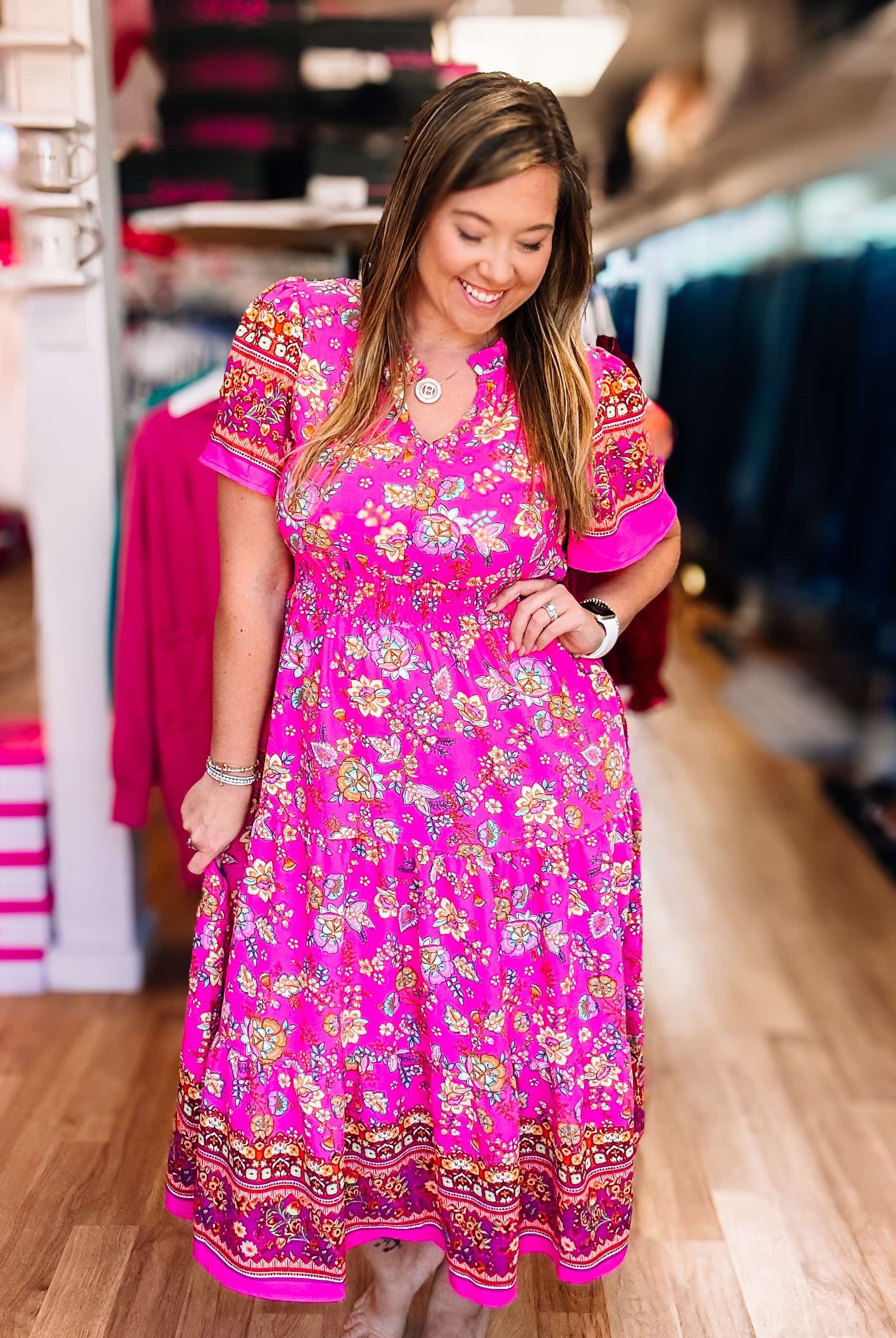 Front Porch Flirt Boho Maxi Dress-Maxi Dresses-Dear Me Southern Boutique, located in DeRidder, Louisiana
