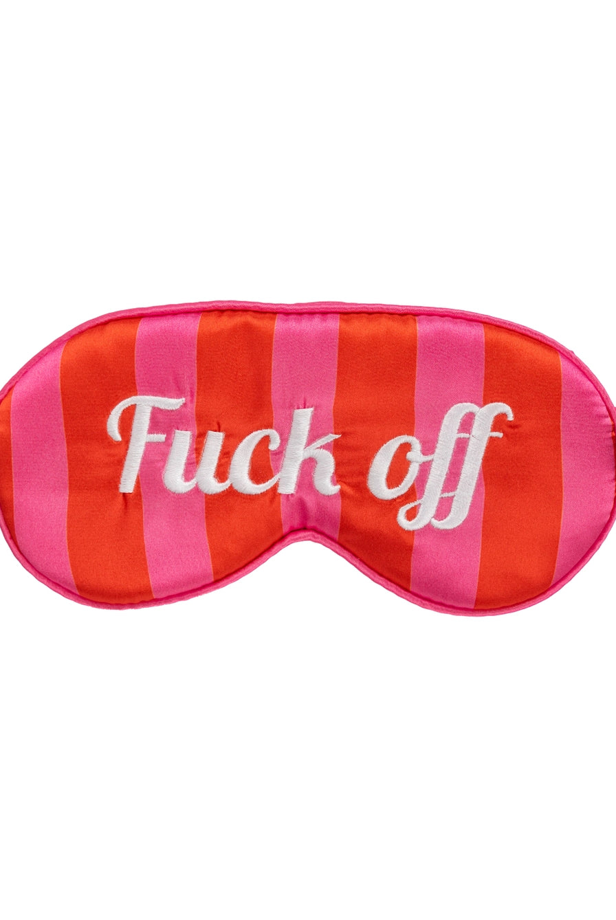 Fuck Off Striped Sleep Eye Mask-Dear Me Southern Boutique, located in DeRidder, Louisiana