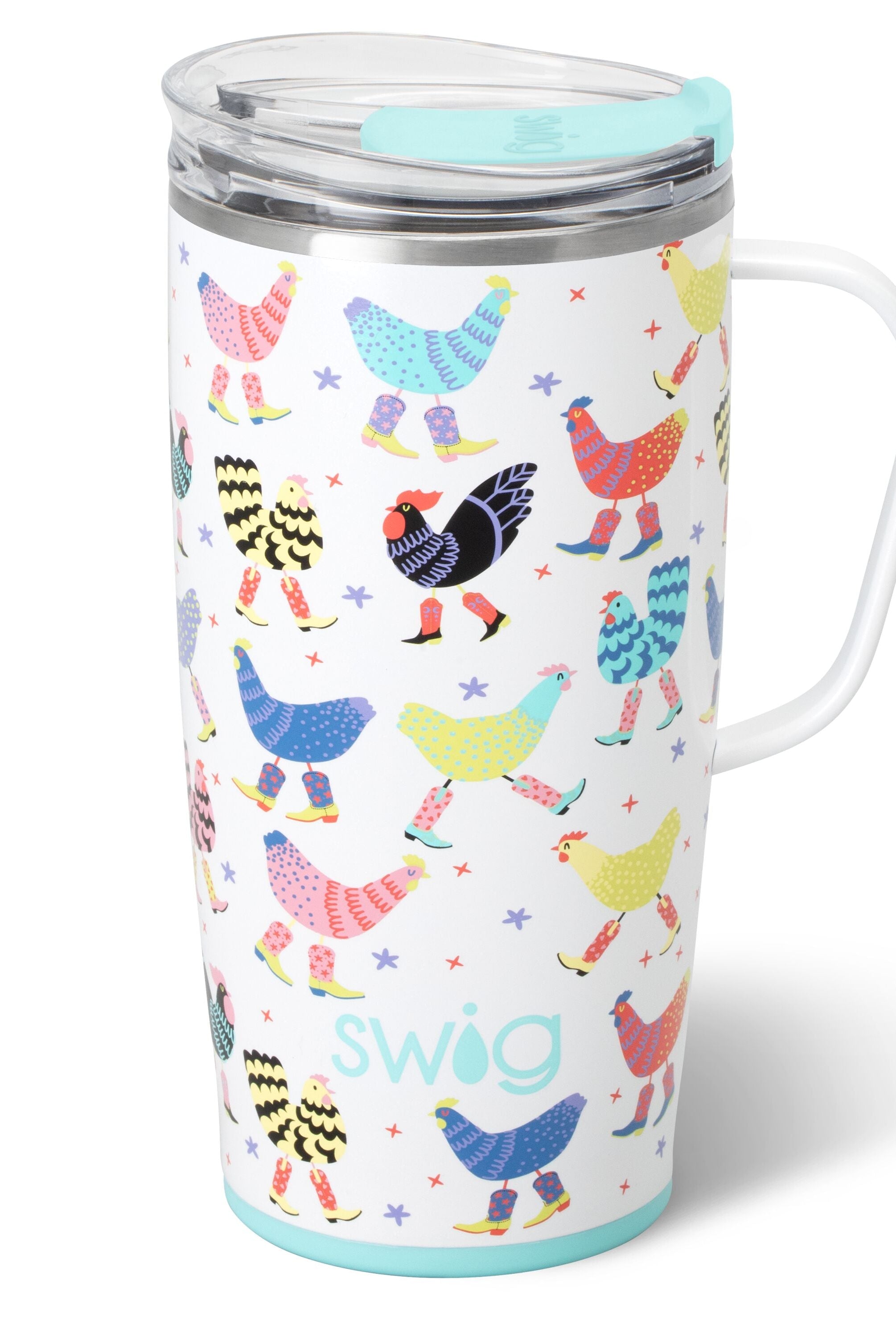 Funky Chicken Travel Mug 22oz-Travel Mugs-Dear Me Southern Boutique, located in DeRidder, Louisiana