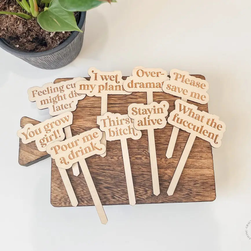 Funny Wooden Plant Stakes-Gifts-Dear Me Southern Boutique, located in DeRidder, Louisiana