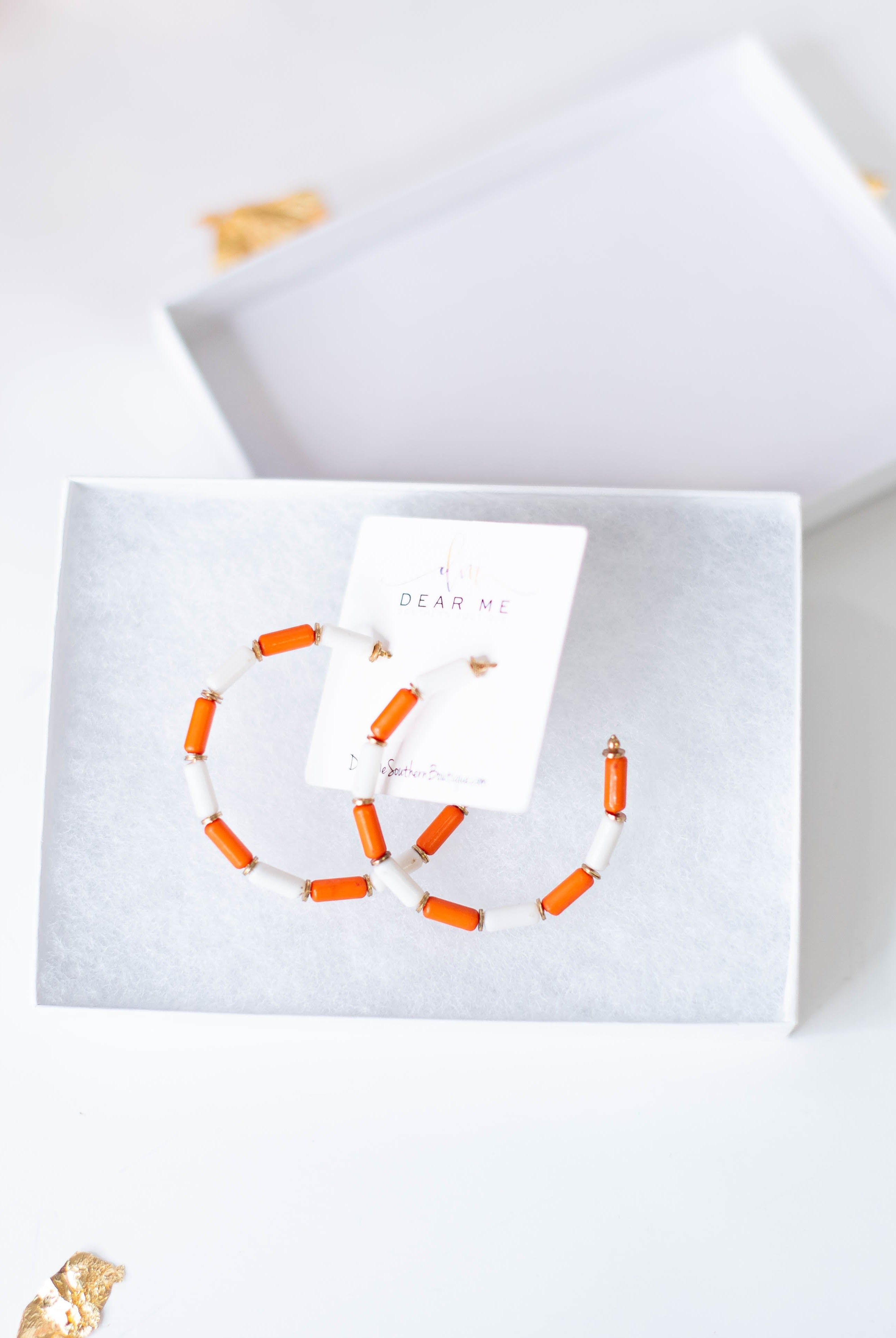 Game Day Babe Hoop Earrings-Earrings-Dear Me Southern Boutique, located in DeRidder, Louisiana