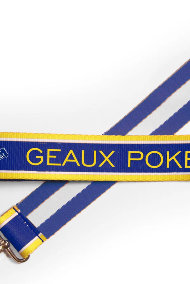 Game Day Purse Strap- McNeese-Game Day-Dear Me Southern Boutique, located in DeRidder, Louisiana