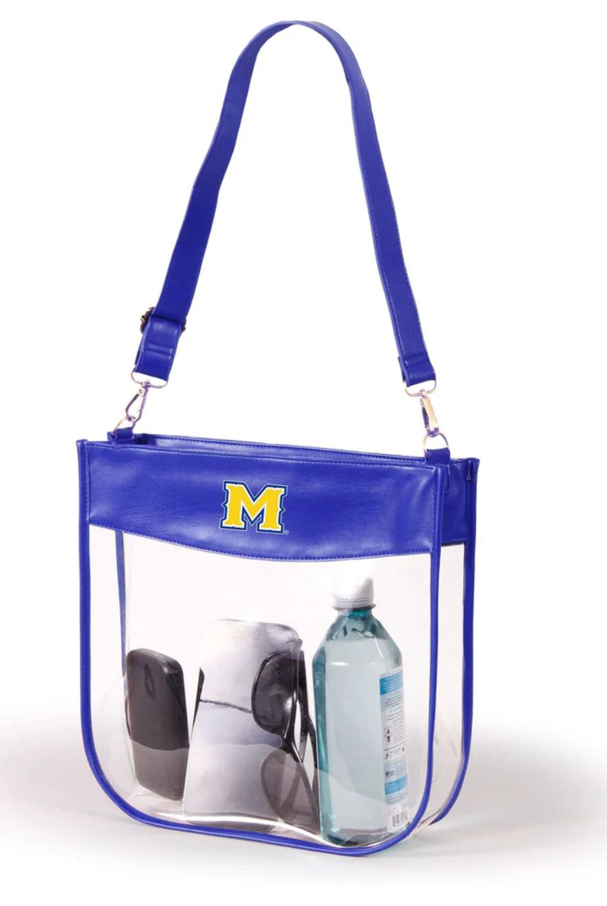 Game Day Stadium Shoulder Bag-Clear McNeese-Tote Bags-Dear Me Southern Boutique, located in DeRidder, Louisiana