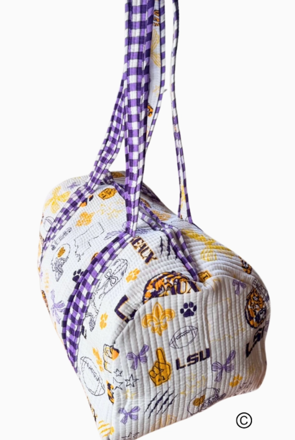 Geaux Everywhere LSU Duffle Bag-Duffle Bags-Dear Me Southern Boutique, located in DeRidder, Louisiana
