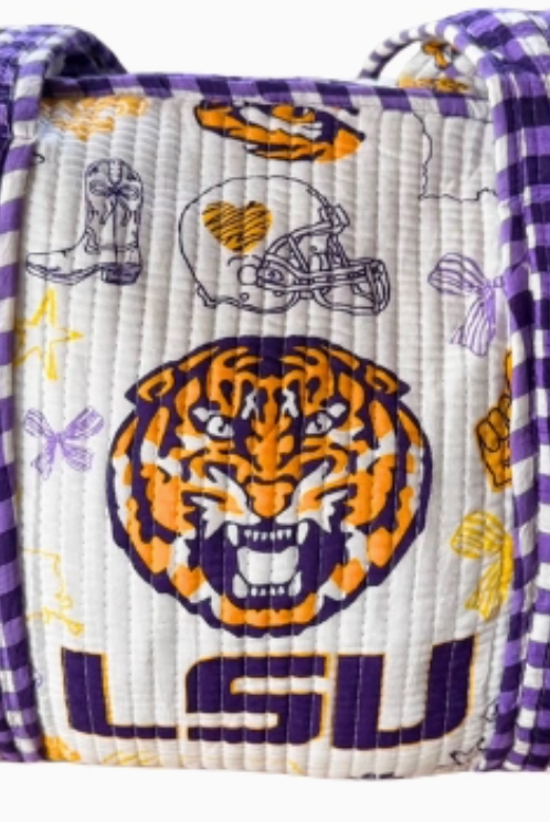 Geaux Everywhere LSU Duffle Bag-Duffle Bags-Dear Me Southern Boutique, located in DeRidder, Louisiana