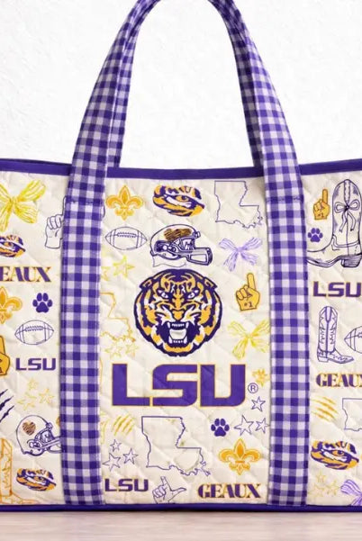 Geaux Everywhere LSU Tote Bag-Game Day-Dear Me Southern Boutique, located in DeRidder, Louisiana