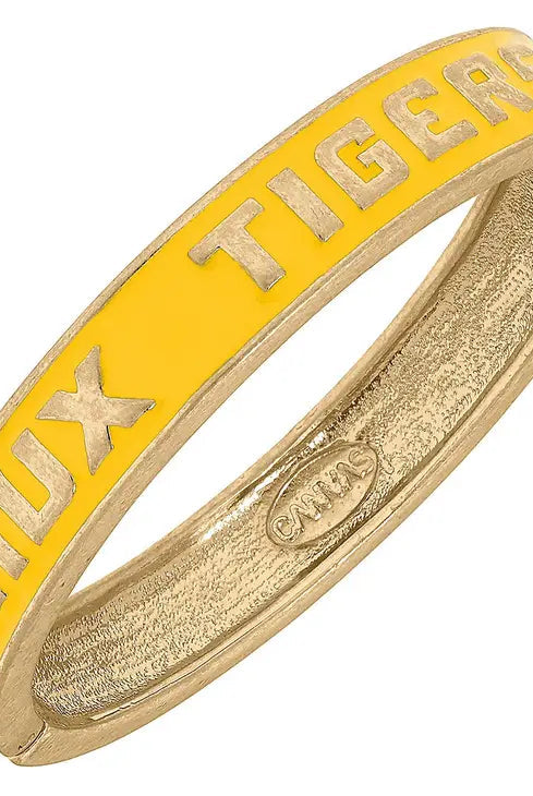 Geaux Tigers Hinge Bangle-Bracelets-Dear Me Southern Boutique, located in DeRidder, Louisiana
