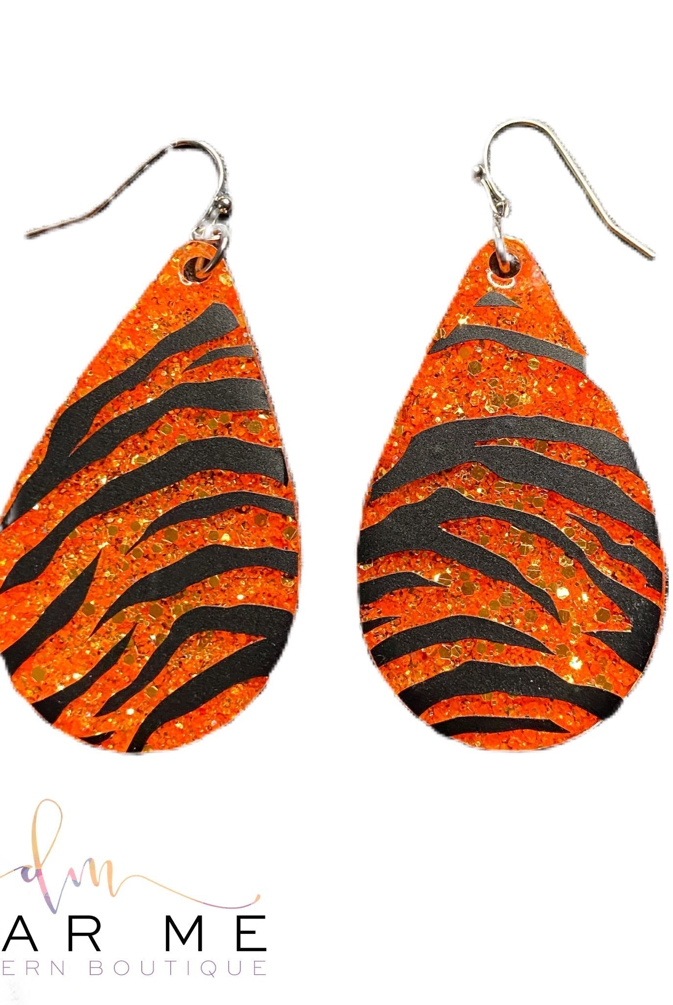Geaux Tigers Randans-Earrings-Dear Me Southern Boutique, located in DeRidder, Louisiana