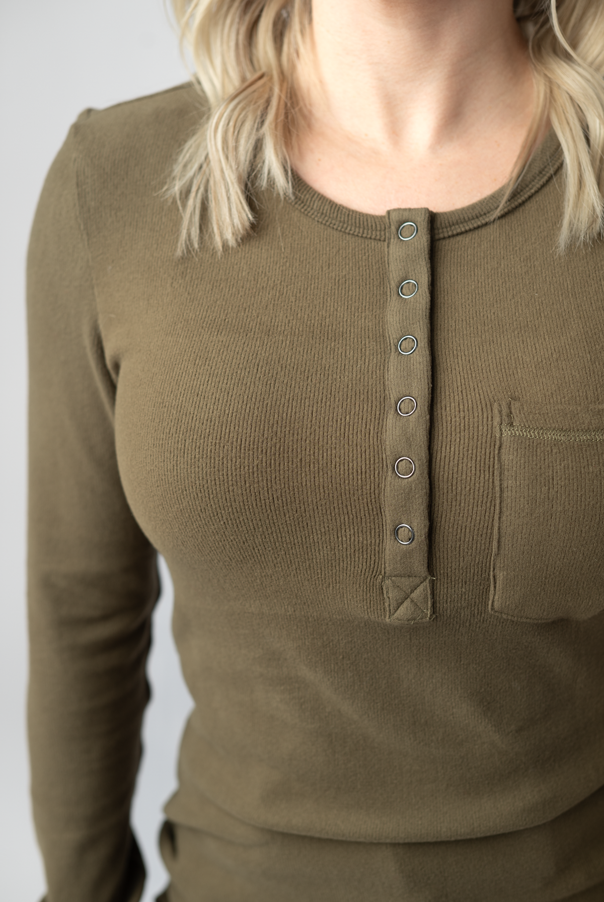 Georgia Long Sleeve Top - Olive-Tops-Dear Me Southern Boutique, located in DeRidder, Louisiana