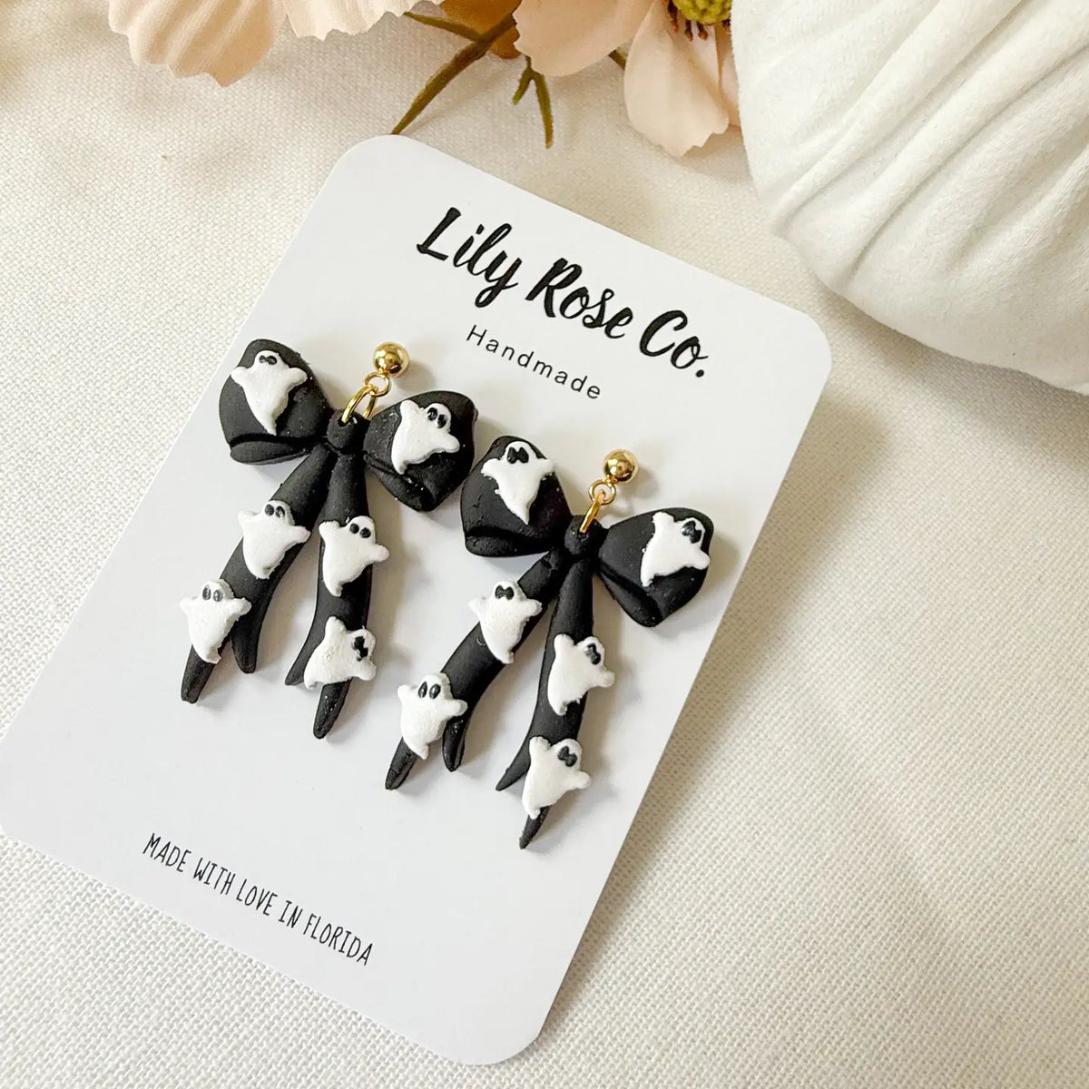 Ghost Bows-Jewelry - Earrings-Dear Me Southern Boutique, located in DeRidder, Louisiana