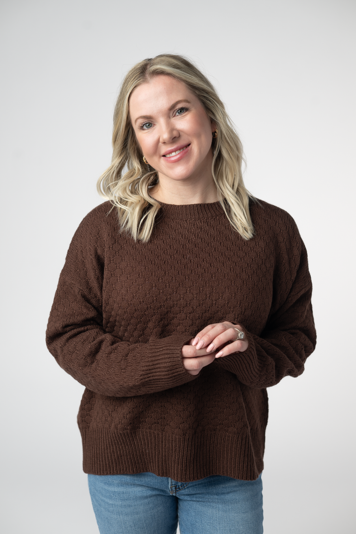 Gianna Pullover Sweater - Brown-sweater-Dear Me Southern Boutique, located in DeRidder, Louisiana