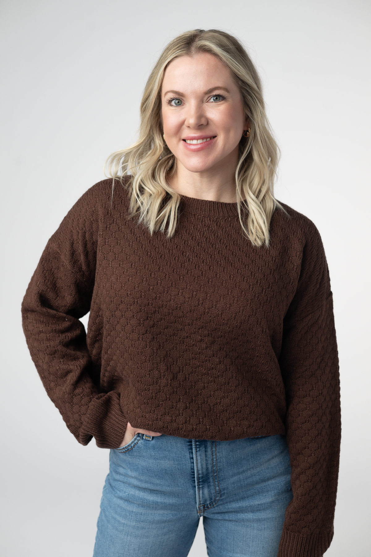 Gianna Pullover Sweater - Brown-sweater-Dear Me Southern Boutique, located in DeRidder, Louisiana