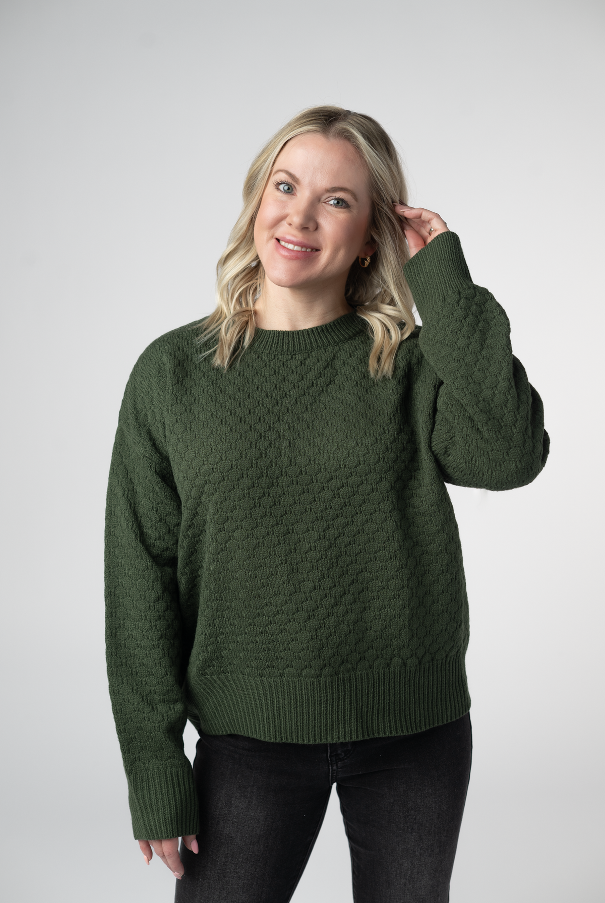 Gianna Pullover Sweater - Olive-Sweaters-Dear Me Southern Boutique, located in DeRidder, Louisiana