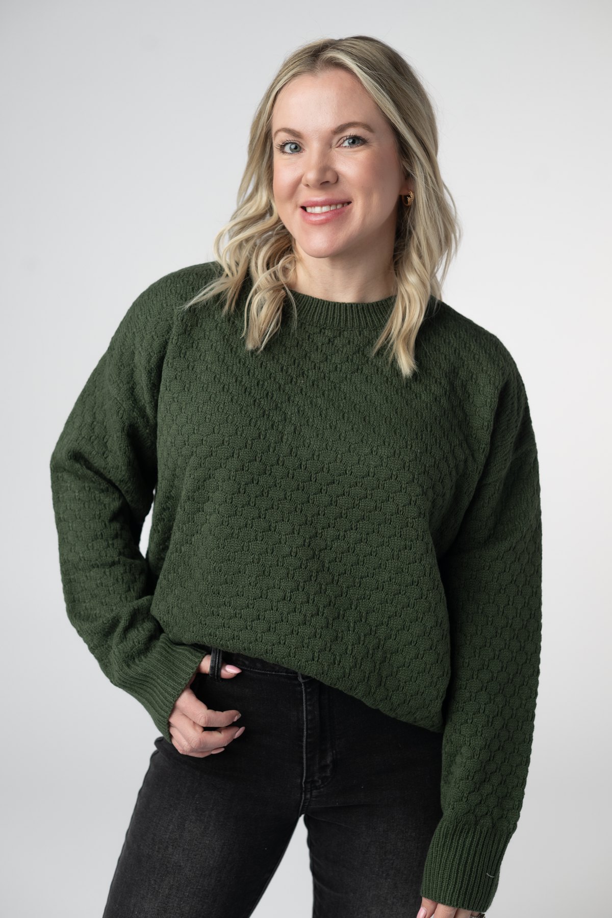 Gianna Pullover Sweater - Olive-sweater-Dear Me Southern Boutique, located in DeRidder, Louisiana