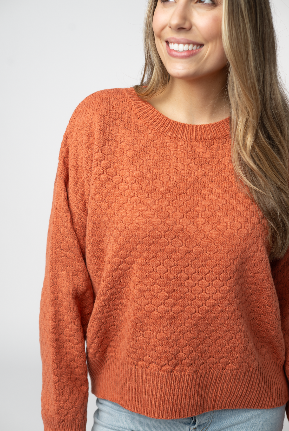 Gianna Pullover Sweater - Pumpkin-Sweaters-Dear Me Southern Boutique, located in DeRidder, Louisiana