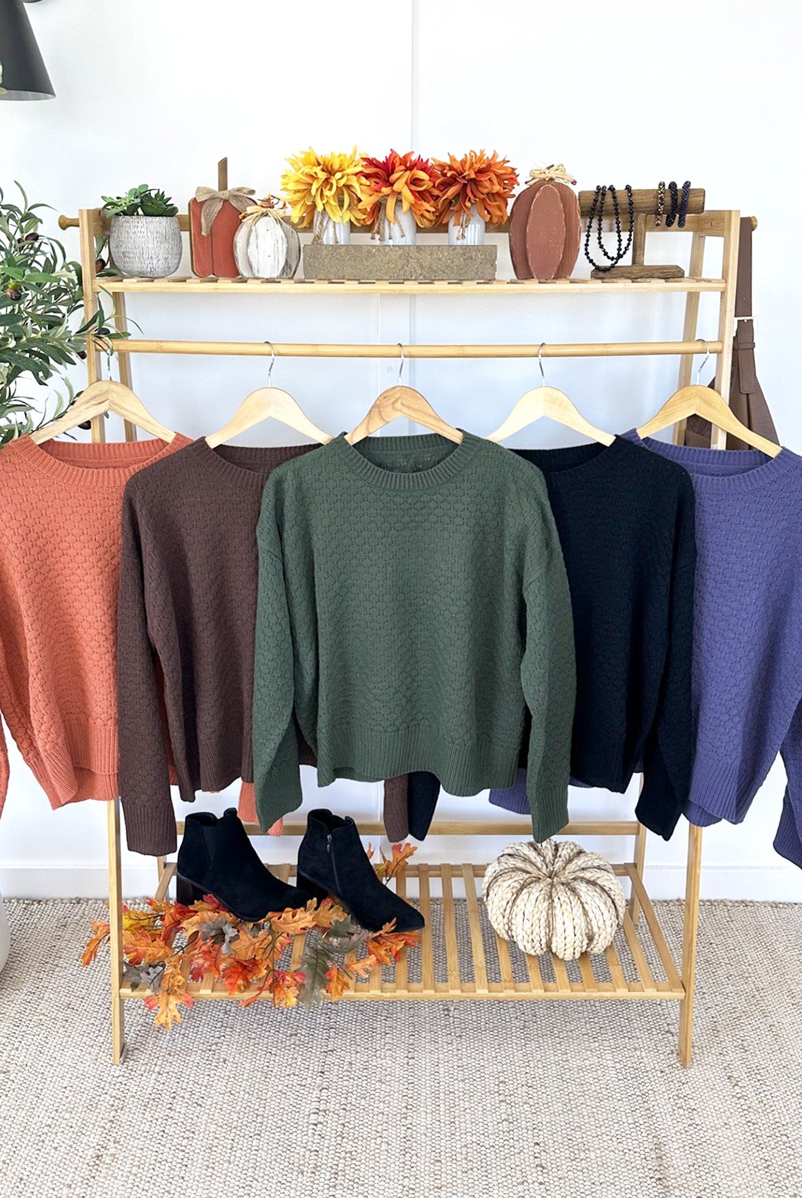 Gianna Pullover Sweater - Pumpkin-Sweaters-Dear Me Southern Boutique, located in DeRidder, Louisiana