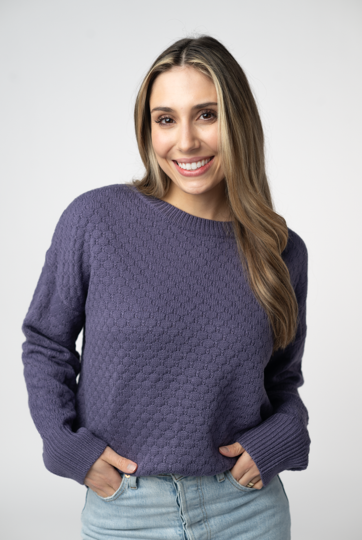 Gianna Pullover Sweater - Slate Blue-Sweaters-Dear Me Southern Boutique, located in DeRidder, Louisiana