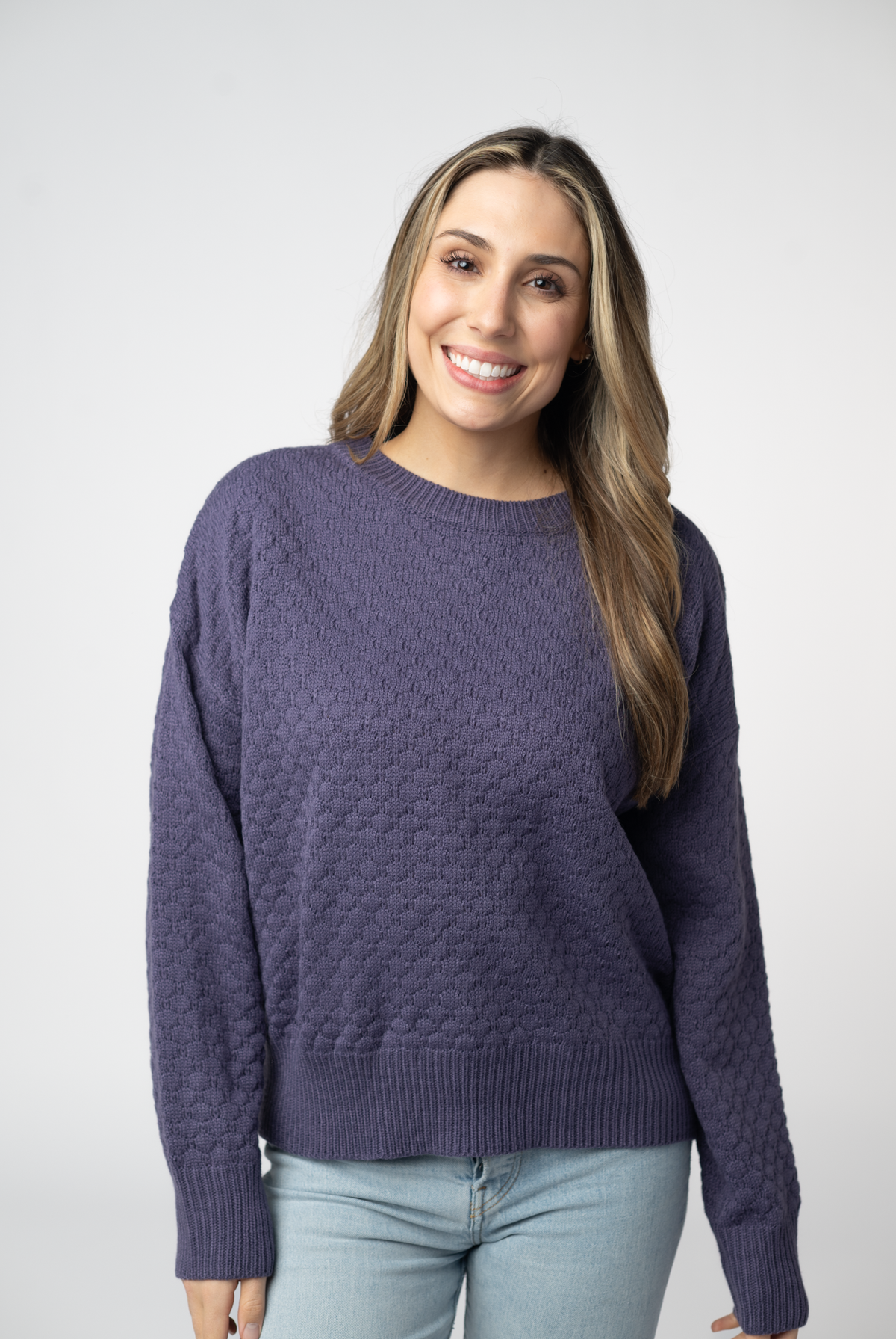 Gianna Pullover Sweater - Slate Blue-Sweaters-Dear Me Southern Boutique, located in DeRidder, Louisiana