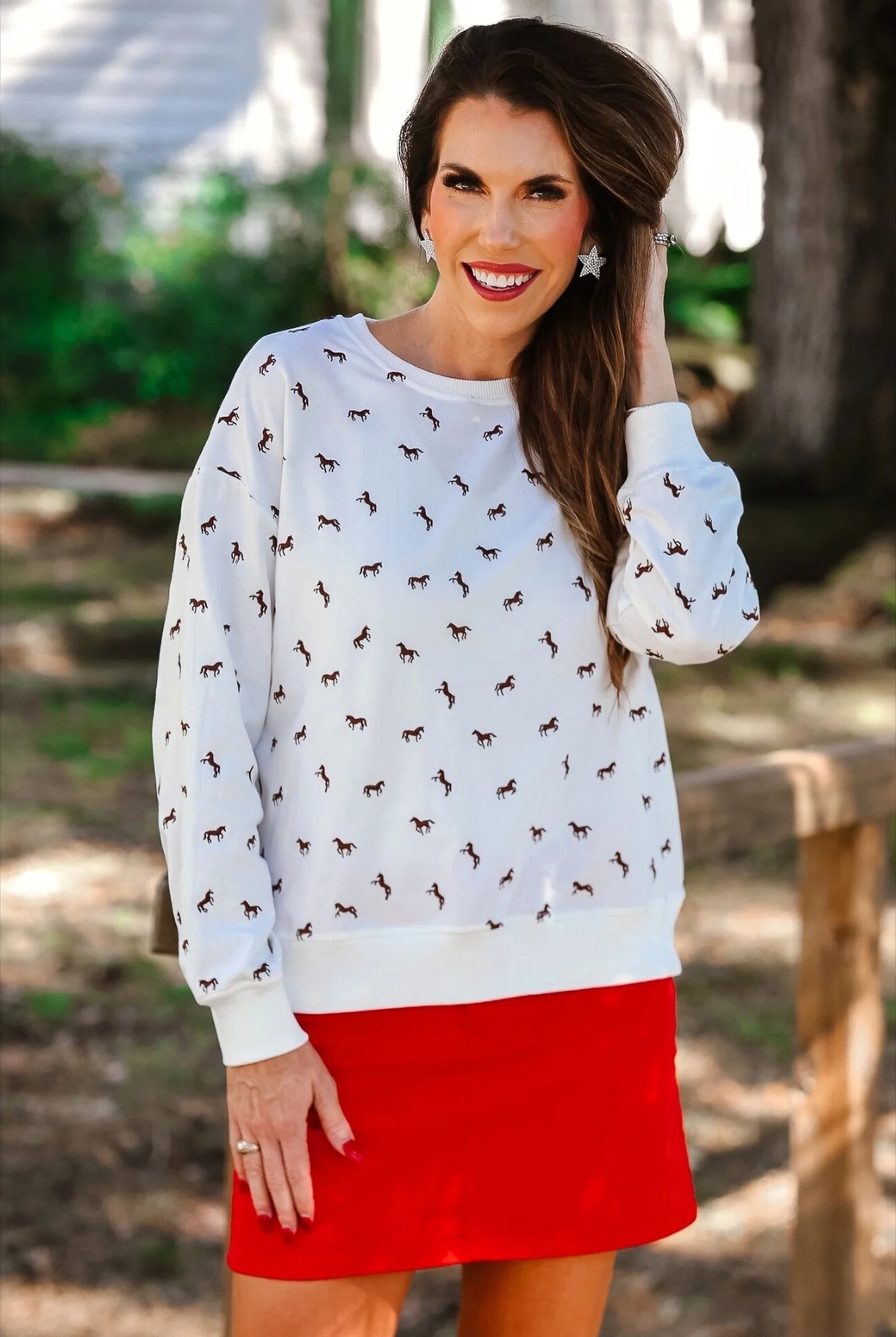 Giddy Up Terry Pullover-Blouses-Dear Me Southern Boutique, located in DeRidder, Louisiana