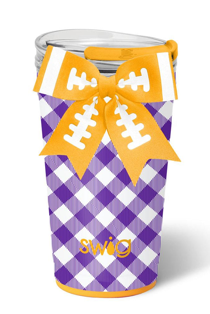 Gingham Gameday Party Cup 24oz-Presales-Dear Me Southern Boutique, located in DeRidder, Louisiana