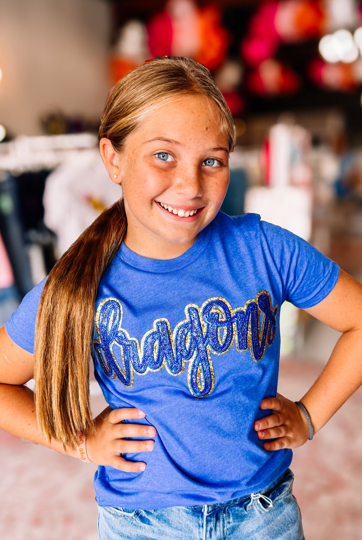 Girls Dragons Sequin Tee-Kids Clothing-Dear Me Southern Boutique, located in DeRidder, Louisiana